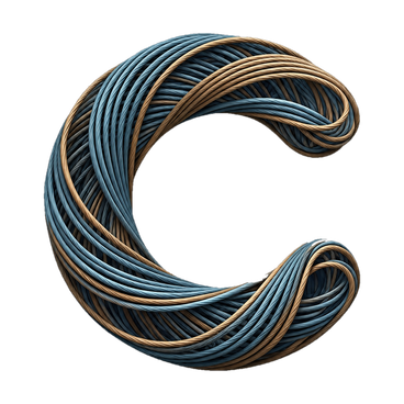 Coterie braided emblem representing intertwined AI roles